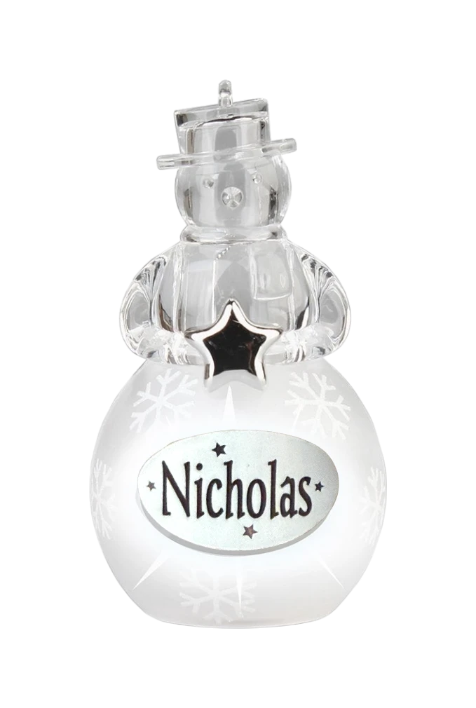 Christmas Snowman Ornament Nicholas
