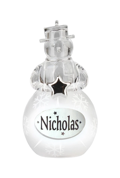 Christmas Snowman Ornament Nicholas
