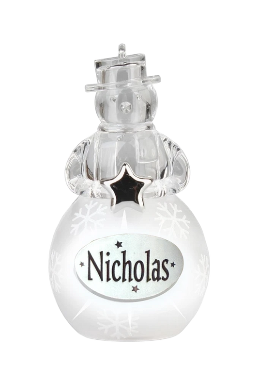 Christmas Snowman Ornament Nicholas