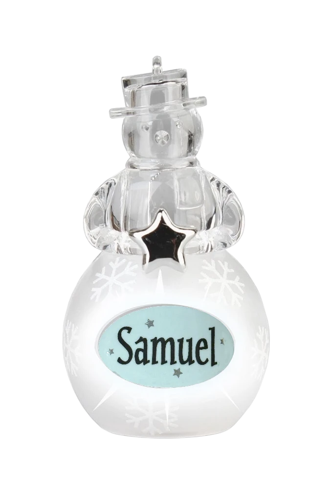 Christmas Snowman Ornament Samuel