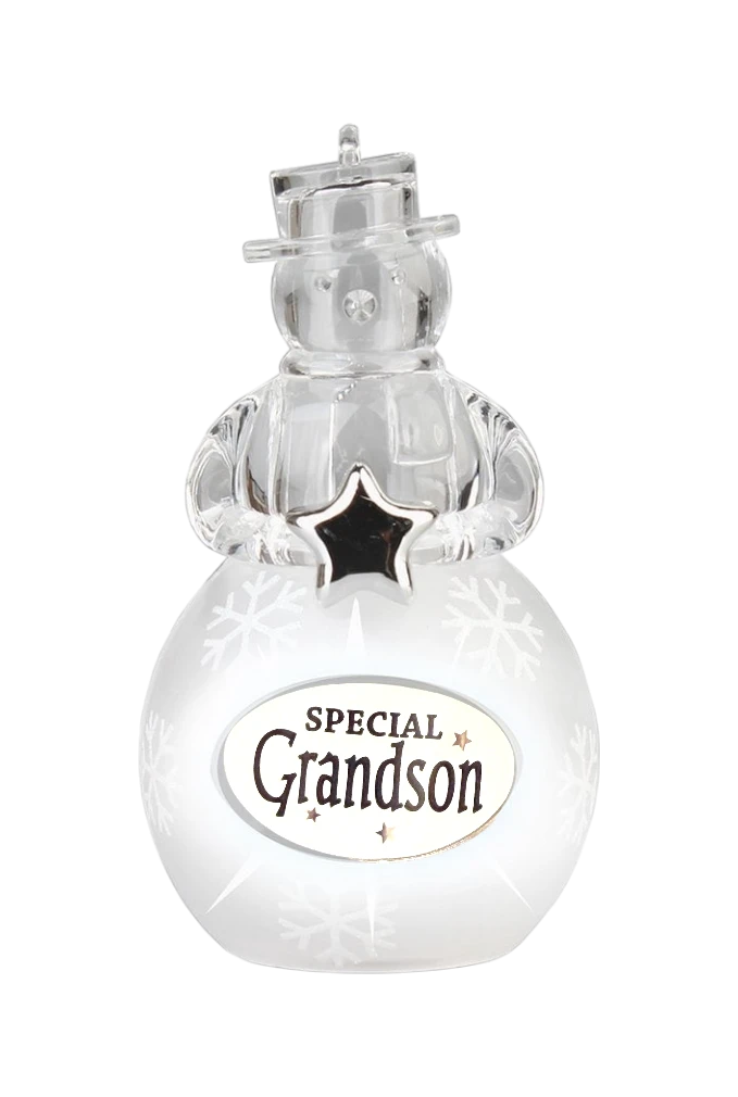 Christmas Snowman Ornament Special Grandson