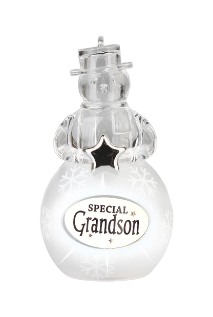 Christmas Snowman Ornament Special Grandson