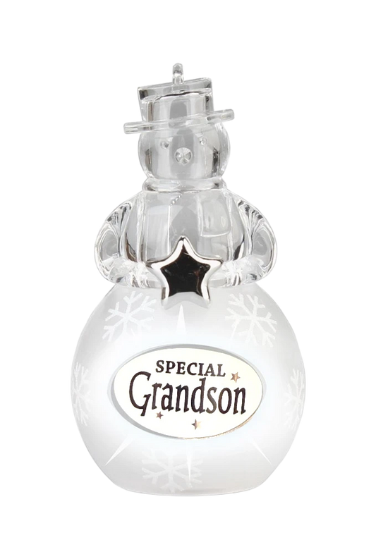 Christmas Snowman Ornament Special Grandson