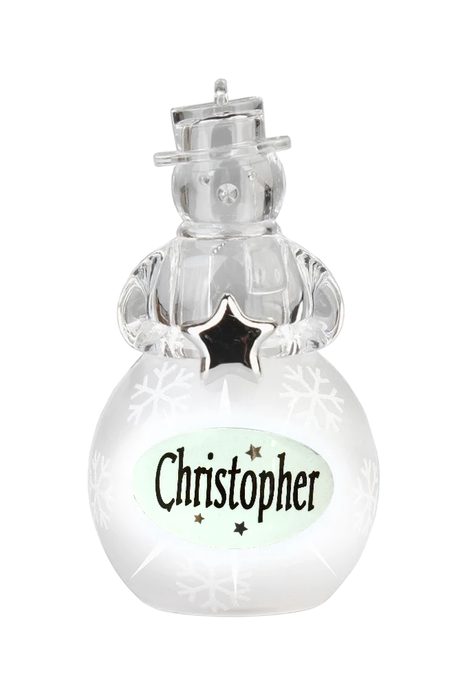 Christmas Snowman Ornament Christopher