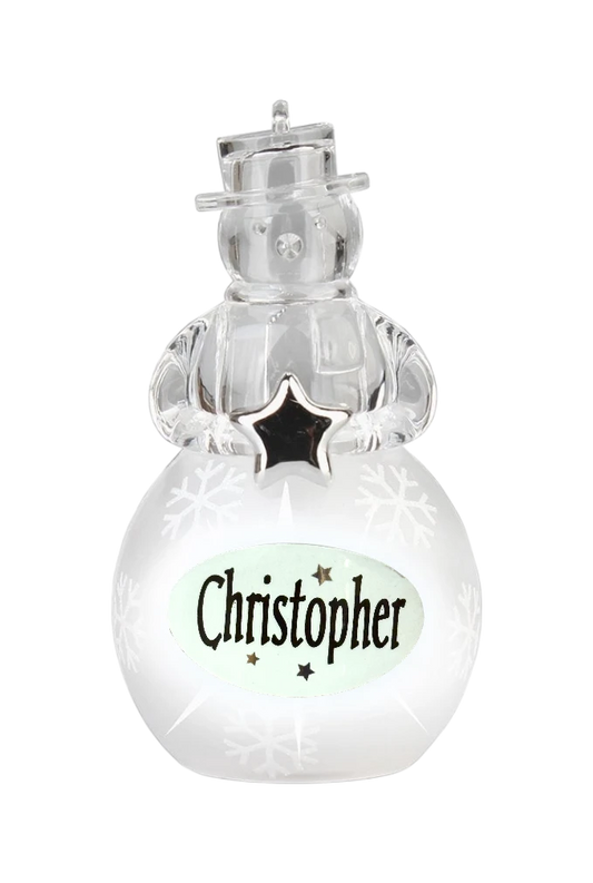 Christmas Snowman Ornament Christopher
