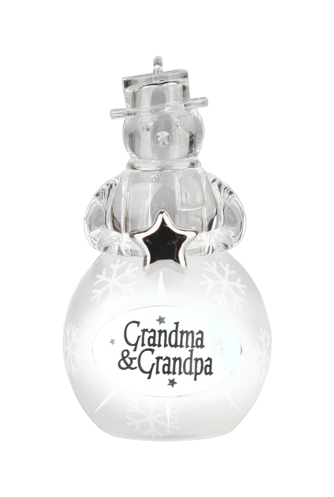 Christmas Snowman Ornament Grandma & Grandpa
