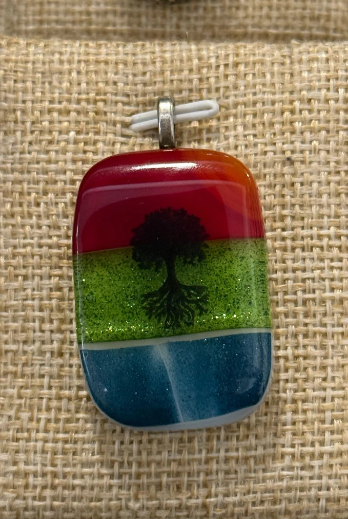Handmade in Kamloops Glass Pendant