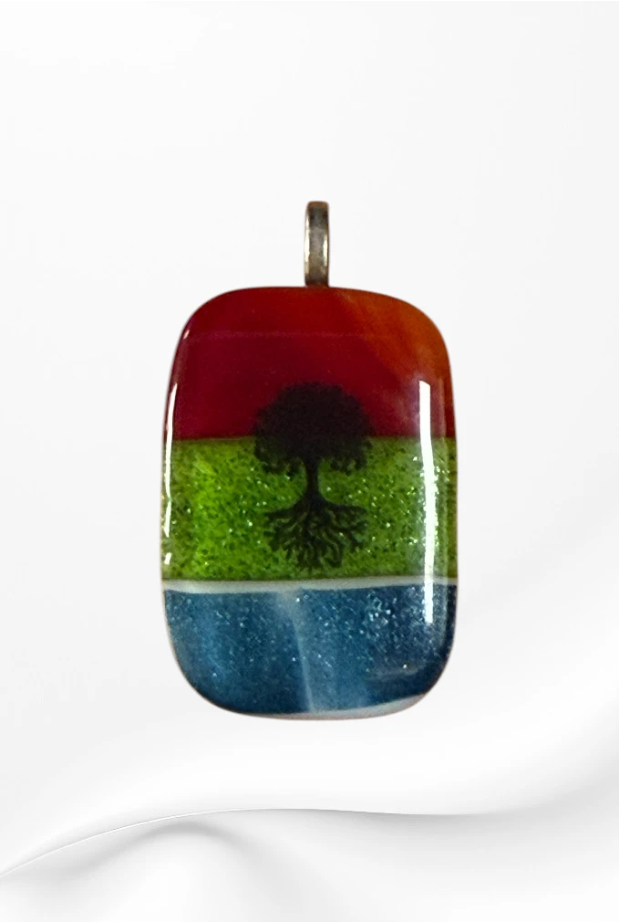 Handmade in Kamloops Glass Pendant