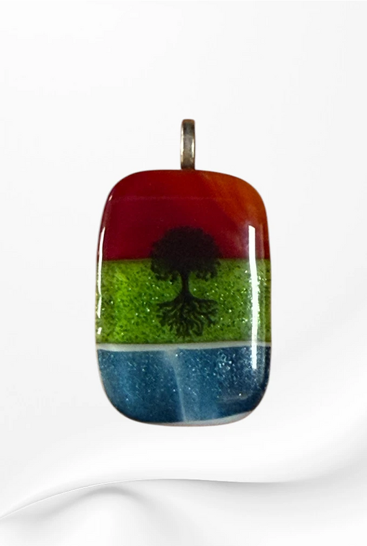 Handmade in Kamloops Glass Pendant