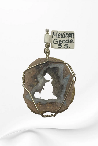 Handmade in Kamloops Pendant Mexican Geode