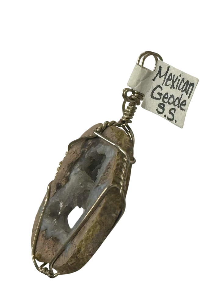 Handmade in Kamloops Pendant Mexican Geode