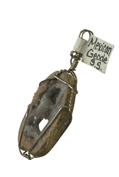 Handmade in Kamloops Pendant Mexican Geode