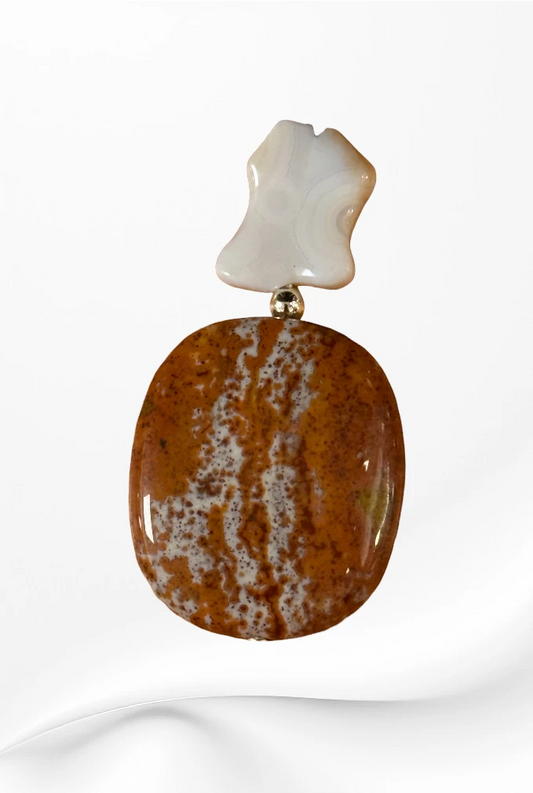 Handmade in Kamloops Pendant Ocean Jasper
