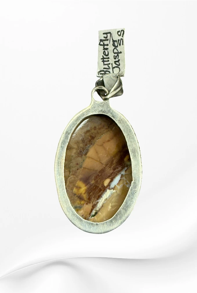 Handmade in Kamloops Pendant Butterfly Jasper