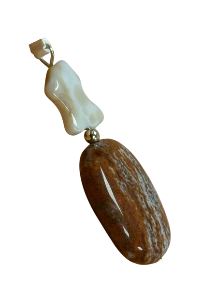 Handmade in Kamloops Pendant Ocean Jasper