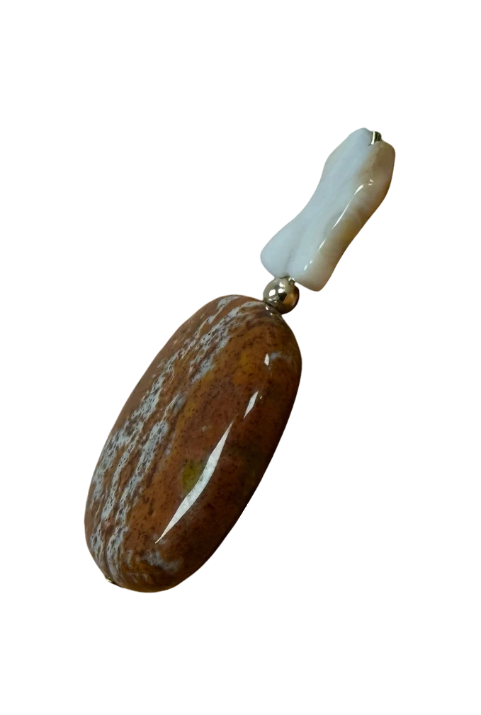 Handmade in Kamloops Pendant Ocean Jasper