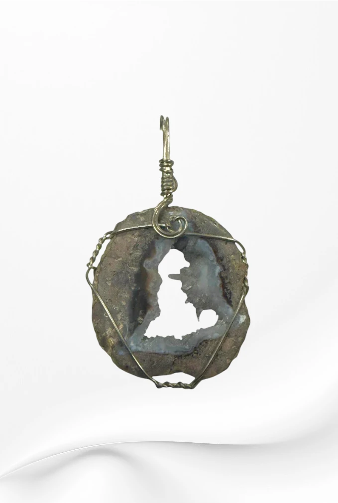 Handmade in Kamloops Pendant Mexican Geode