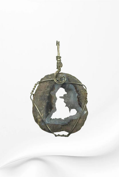 Handmade in Kamloops Pendant Mexican Geode