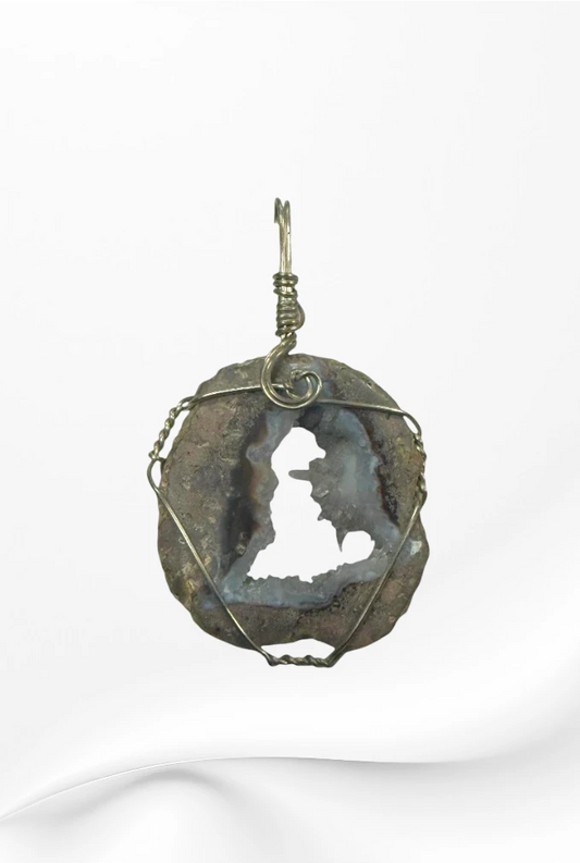 Handmade in Kamloops Pendant Mexican Geode