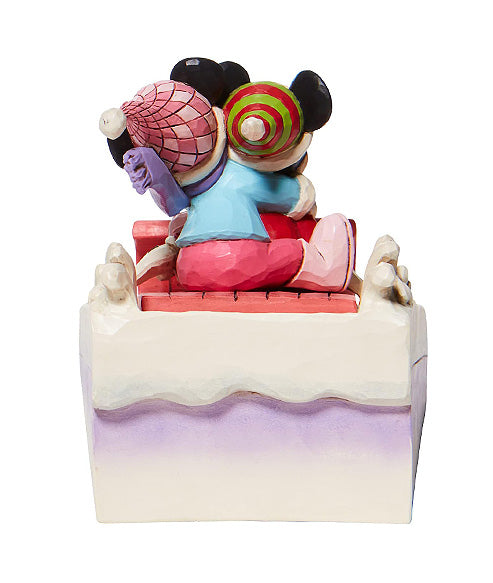 Mickey and Minnie Mouse Sledding Sweethearts