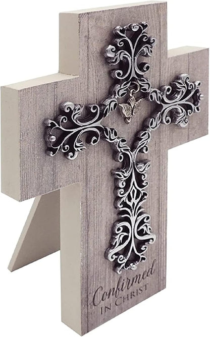 Confirmed In Christ Cross (Walnut Tone)