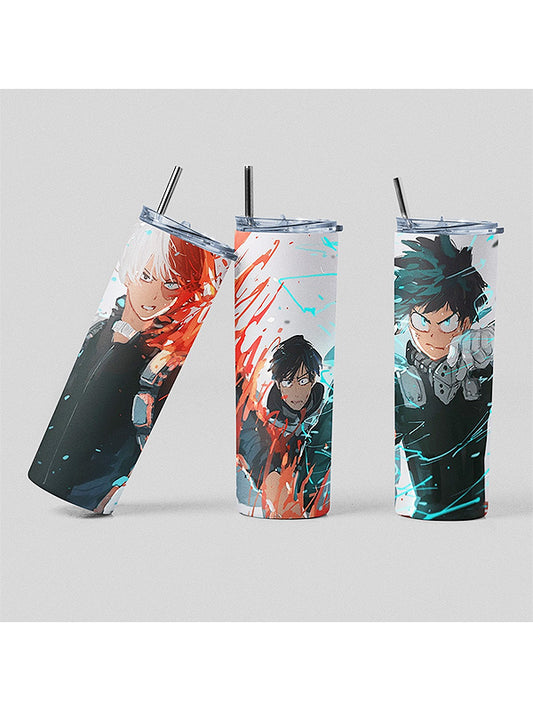 Mha Trio Red/Blue Anime Inspired Tumbler