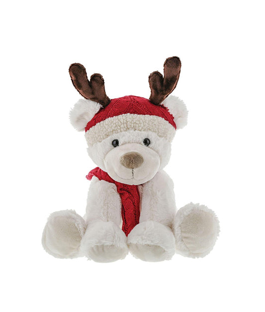 Kalidou Reindeer Teddy Red Hat Scarf