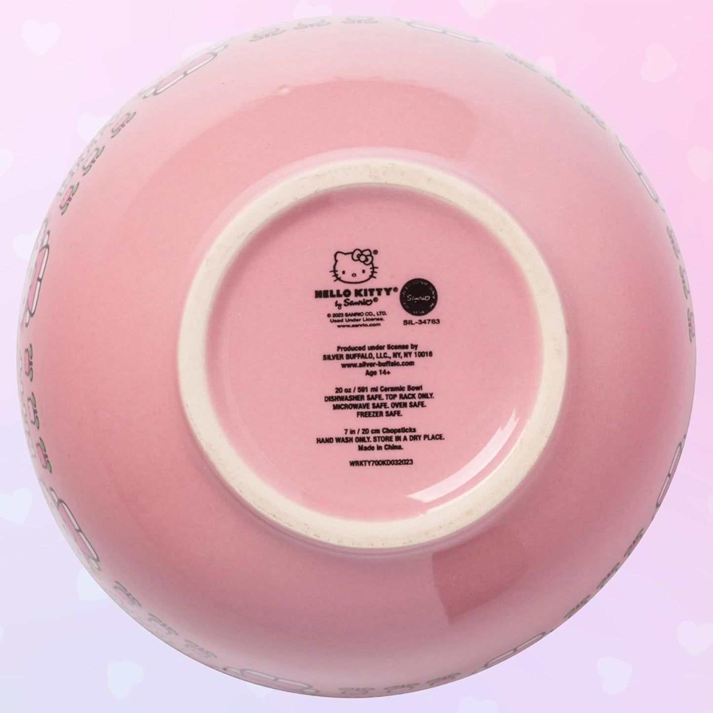 Hello Kitty Flowers Ramen Bowl Set