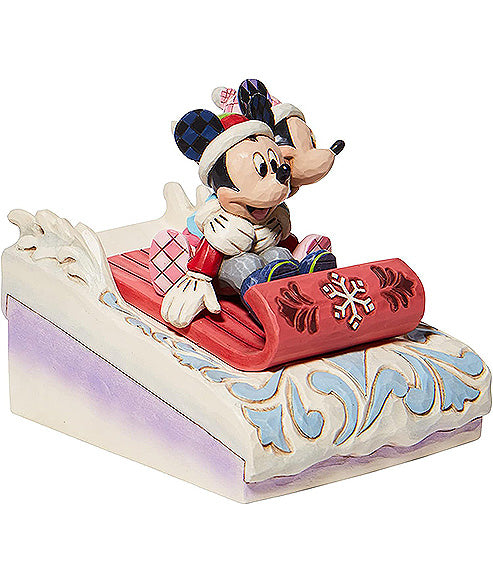 Mickey and Minnie Mouse Sledding Sweethearts