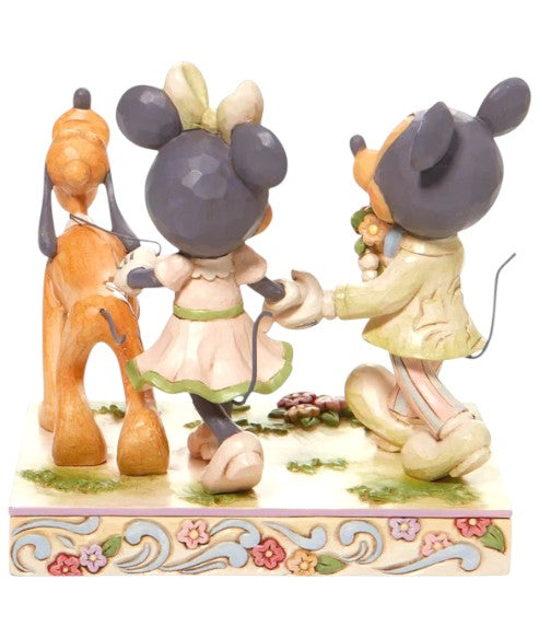 Mickey & Minnie Walking Pluto Figurine