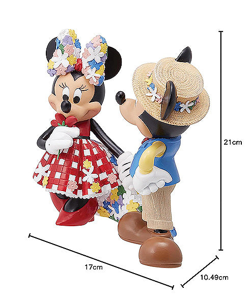 Mickey and Minnie Mouse Holding Hands Figurine