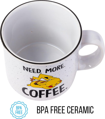 Pikachu Need More Coffee Camper Mug