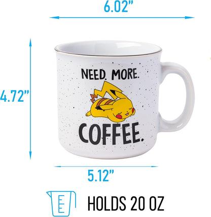Pikachu Need More Coffee Camper Mug
