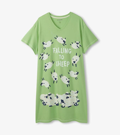 Falling to Sheep Ladies Sleepshirt