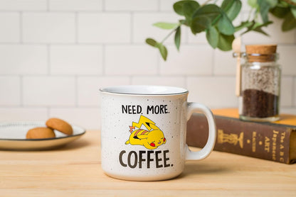 Pikachu Need More Coffee Camper Mug
