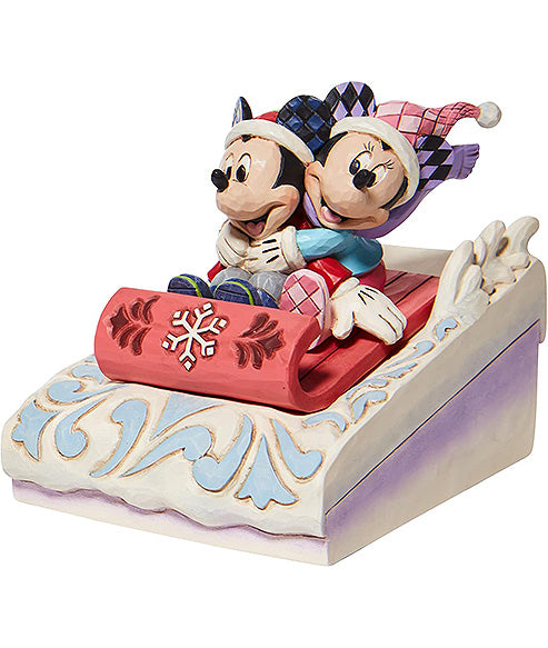 Mickey and Minnie Mouse Sledding Sweethearts