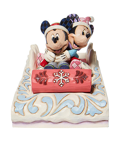 Mickey and Minnie Mouse Sledding Sweethearts