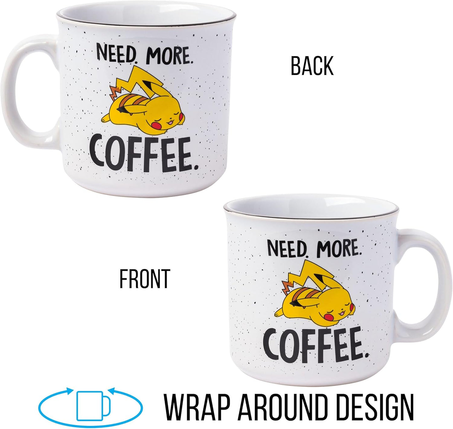 Pikachu Need More Coffee Camper Mug
