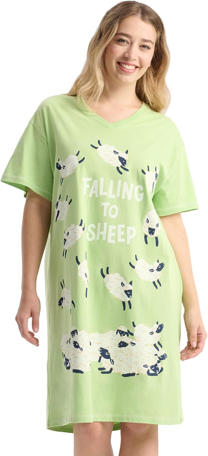 Falling to Sheep Ladies Sleepshirt