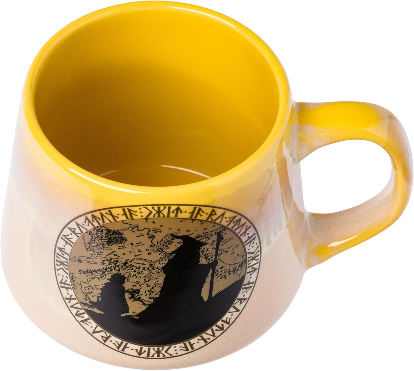 The Lord of the Rings Not All Who Wonder are Lost Reactive Glaze Tapered Pottery Mug