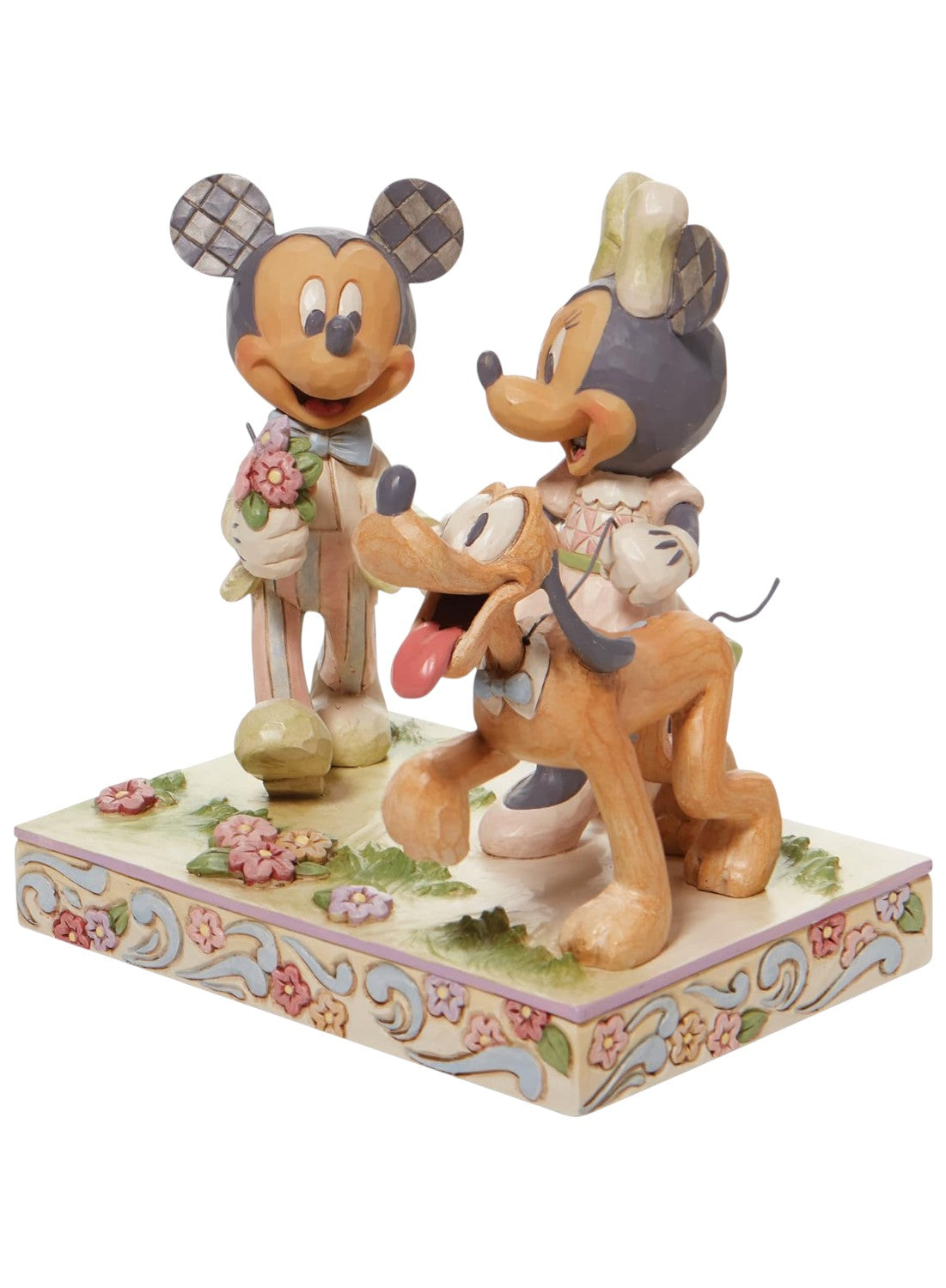 Mickey & Minnie Walking Pluto Figurine