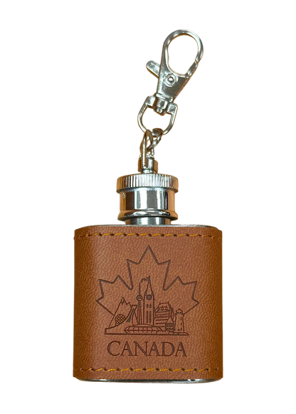 Canada Flask Keychain