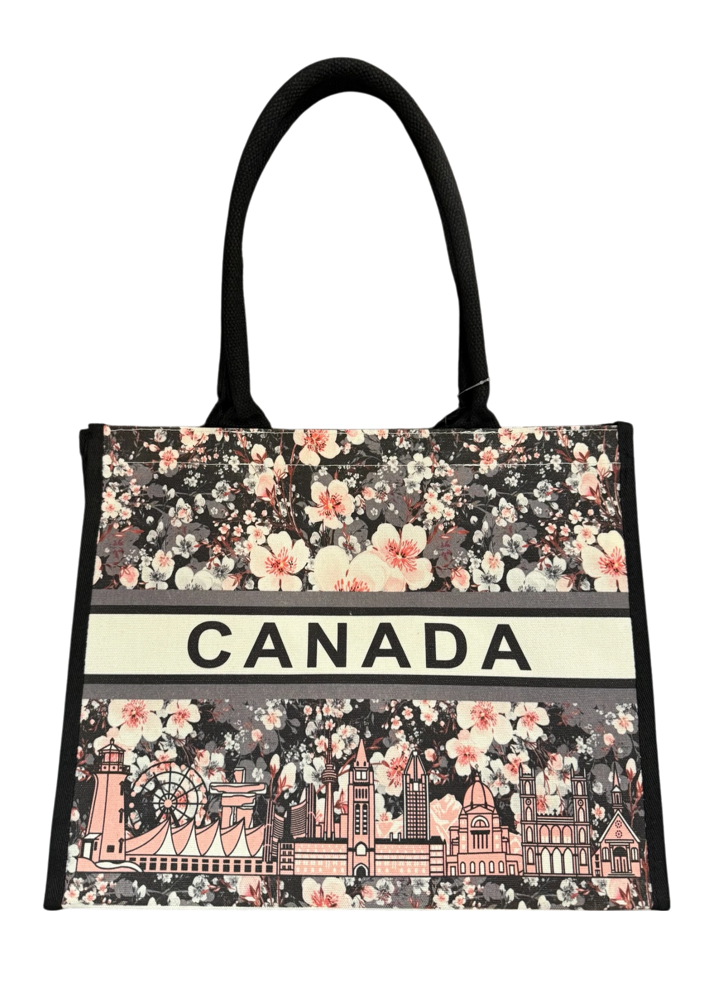 Canada Floral Print Tote Bag
