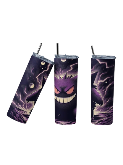 Poke Gengar Anime Inspired Green Glow Ghost Tumbler