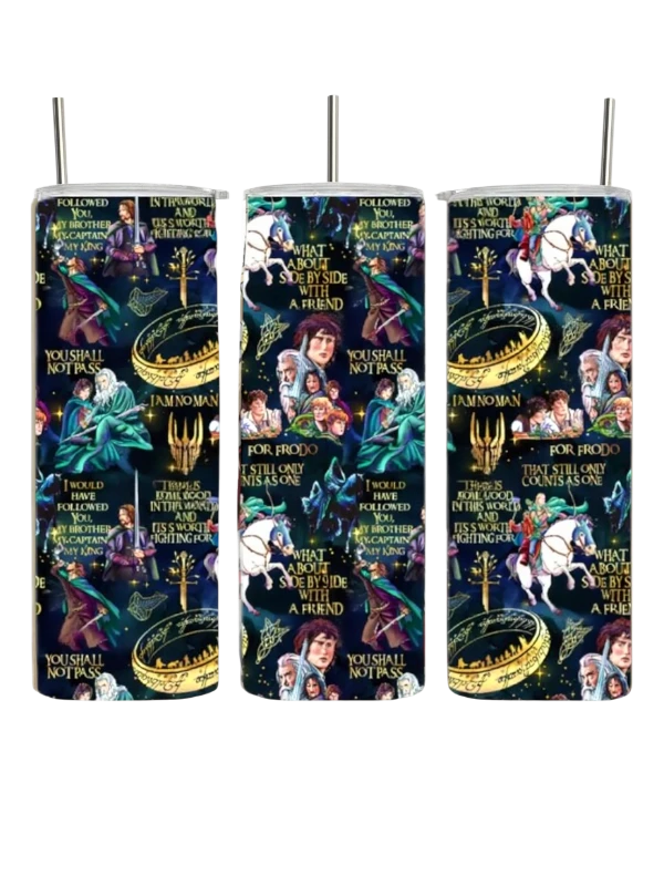 The Lord of the Rings Quote Collage Dark Hobbit Adventure Book Tumbler