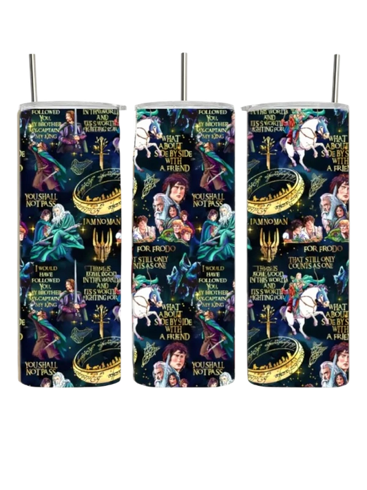 The Lord of the Rings Quote Collage Dark Hobbit Adventure Book Tumbler
