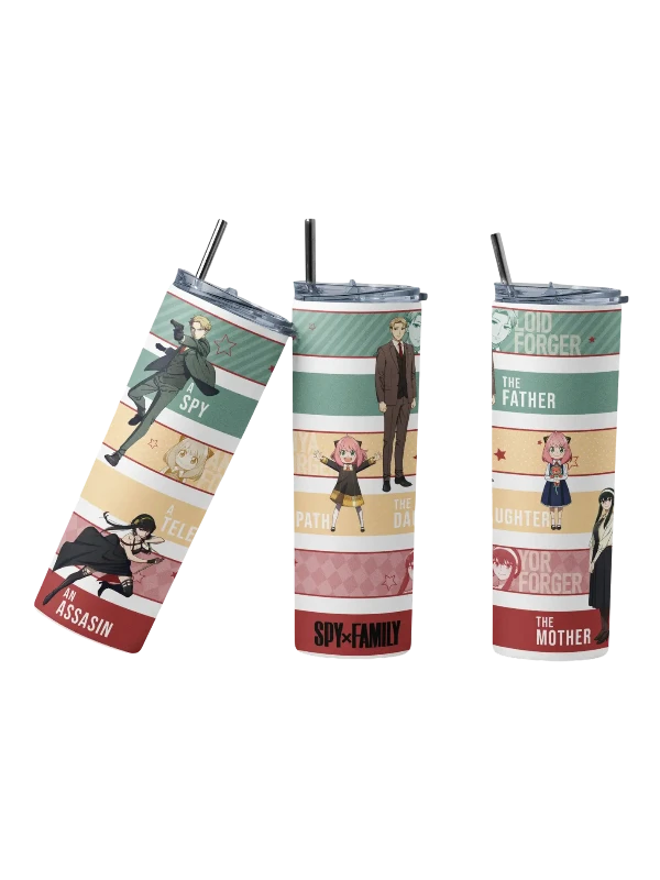 Spyxfamily Stripes Whole Family Anime Inspired Tumbler