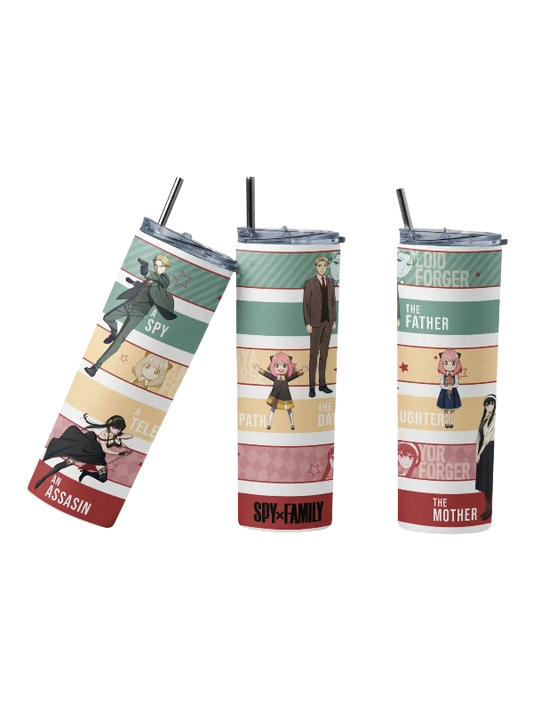 Spyxfamily Stripes Whole Family Anime Inspired Tumbler