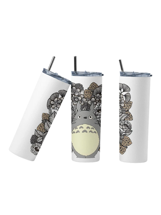 Black & White Totoro Tumbler