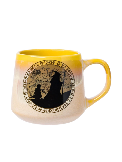 The Lord of the Rings Not All Who Wonder are Lost Reactive Glaze Tapered Pottery Mug